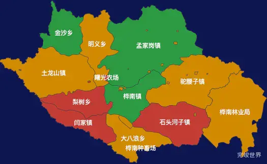 echarts佳木斯市桦南县geoJson地图定义颜色