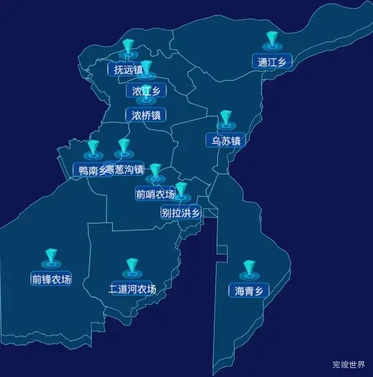 echarts佳木斯市抚远市geoJson地图点击跳转到指定页面