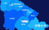 echarts七台河市勃利县geoJson地图 visualMap控制地图颜色演示实例