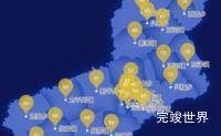 echarts绥化市北林区geoJson地图水滴状气泡图实例代码