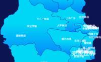 echarts黑河市爱辉区geoJson地图局部颜色渐变代码演示