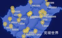 echarts黑河市孙吴县geoJson地图水滴状气泡图演示实例