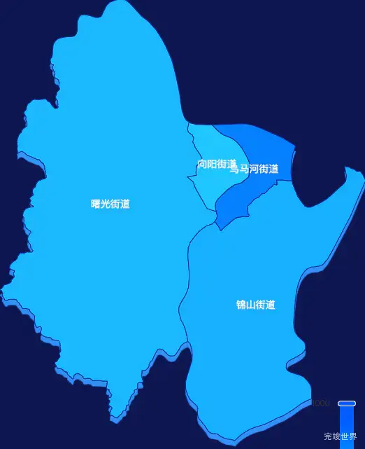 echarts伊春市乌翠区geoJson地图 visualMap控制地图颜色