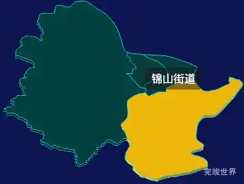 threejs伊春市乌翠区geoJson地图3d地图鼠标移入显示标签并高亮