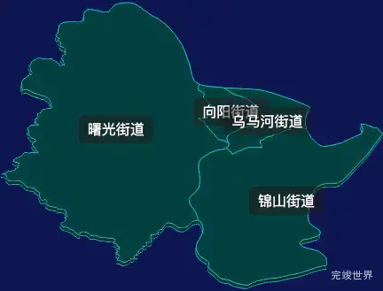 threejs伊春市乌翠区geoJson地图3d地图css2d标签