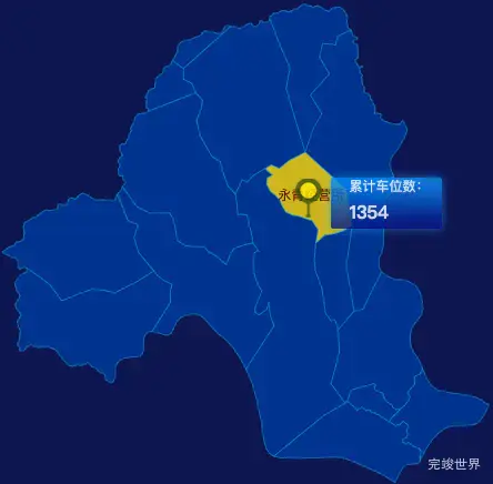 echarts伊春市友好区geoJson地图点击地图插小旗