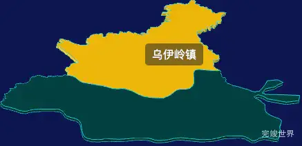 threejs伊春市汤旺县geoJson地图3d地图鼠标移入显示标签并高亮