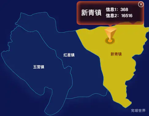 echarts伊春市丰林县geoJson地图点击弹出自定义弹窗