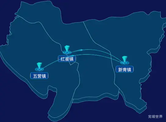 echarts伊春市丰林县geoJson地图自定义label样式