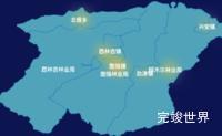 echarts大兴安岭地区漠河市geoJson地图热力图效果实例