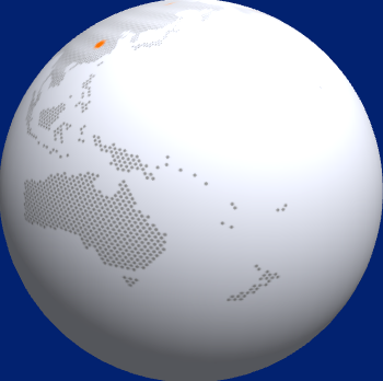 threejs 实现旋转的白色3d地球效果实例