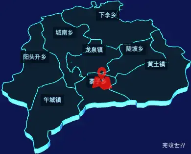 echarts临汾市隰县geoJson地图3d地图自定义图标