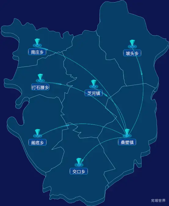 echarts临汾市永和县geoJson地图label自定义样式