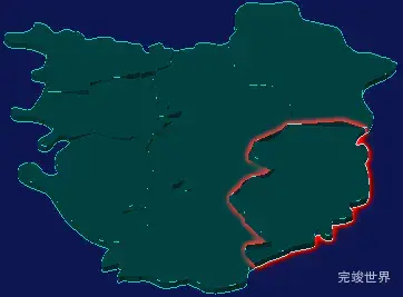 threejs临汾市永和县geoJson地图3d地图指定区域闪烁