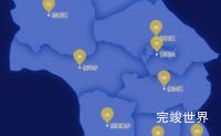 echarts临汾市汾西县geoJson地图水滴状气泡图代码演示