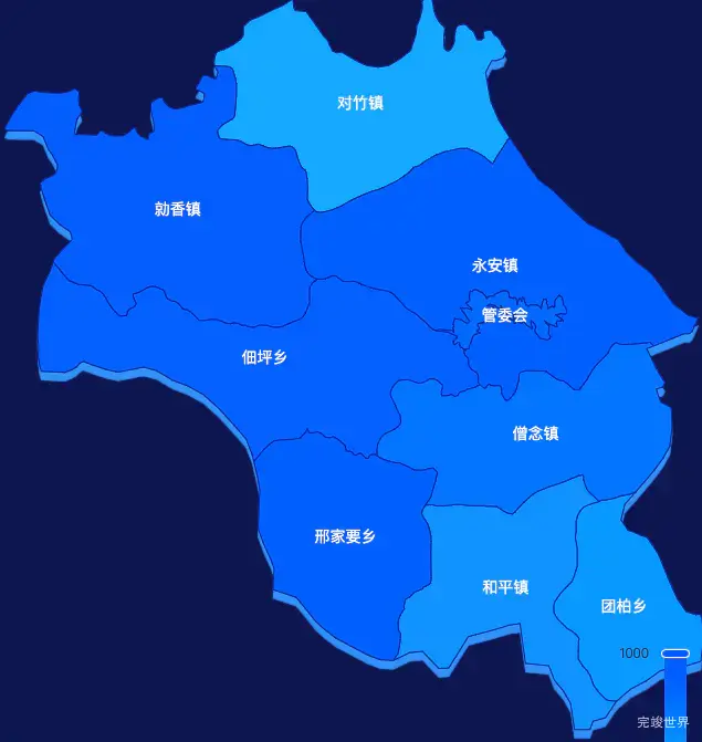 echarts临汾市汾西县geoJson地图 visualMap控制地图颜色