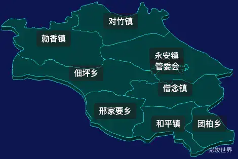 threejs临汾市汾西县geoJson地图3d地图css2d标签