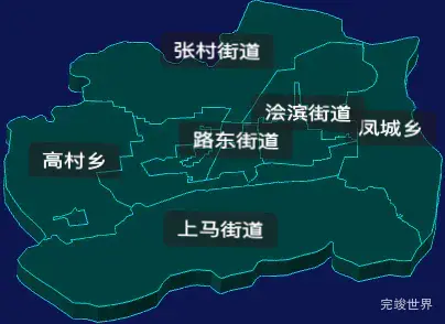 threejs临汾市侯马市geoJson地图3d地图CSS3D标签