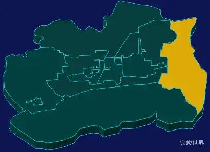 threejs临汾市侯马市geoJson地图3d地图指定区域闪烁