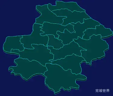 threejs吕梁市柳林县geoJson地图3d地图