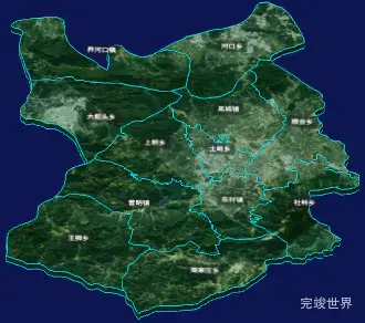 threejs吕梁市岚县geoJson地图3d地图自定义贴图加CSS3D标签