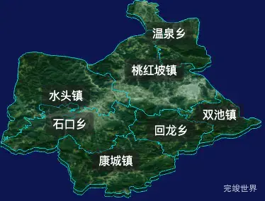 threejs吕梁市交口县geoJson地图3d地图自定义贴图加CSS2D标签