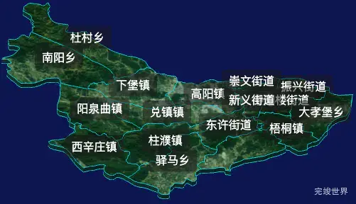 threejs吕梁市孝义市geoJson地图3d地图