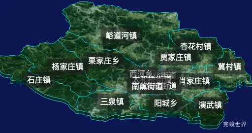 threejs吕梁市汾阳市geoJson地图3d地图