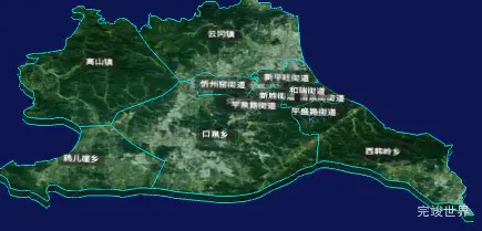 threejs大同市云冈区geoJson地图3d地图自定义贴图加CSS3D标签