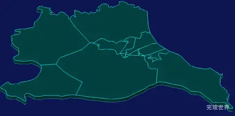 threejs大同市云冈区geoJson地图3d地图