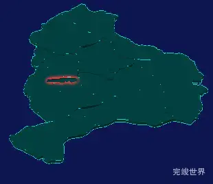 threejs大同市云州区geoJson地图3d地图红色描边闪烁警报