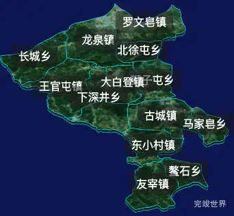 threejs大同市阳高县geoJson地图3d地图自定义贴图加CSS2D标签