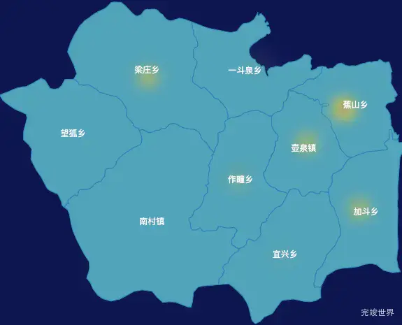 echarts大同市广灵县geoJson地图热力图