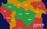 echarts大同市浑源县geoJson地图定义颜色实例代码