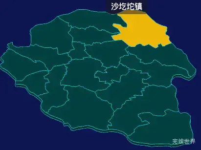 threejs大同市浑源县geoJson地图3d地图鼠标移入显示标签并高亮