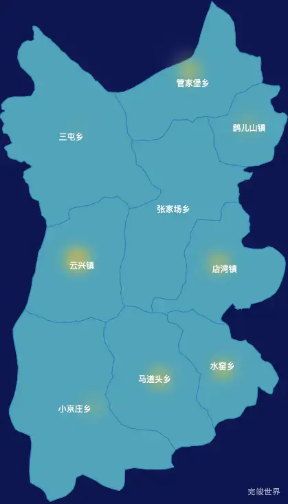 echarts大同市左云县geoJson地图热力图