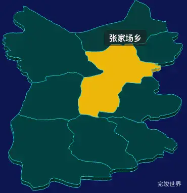 threejs大同市左云县geoJson地图3d地图鼠标移入显示标签并高亮