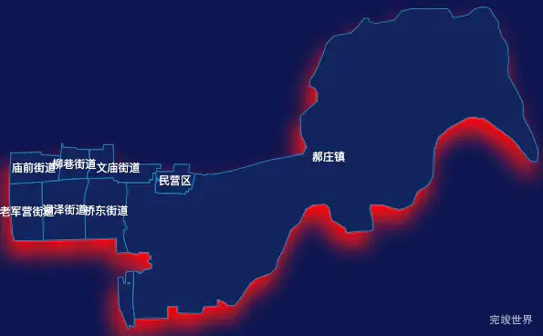 echarts太原市迎泽区geoJson地图阴影