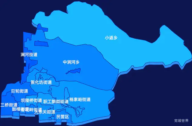 echarts太原市杏花岭区geoJson地图 visualMap控制地图颜色