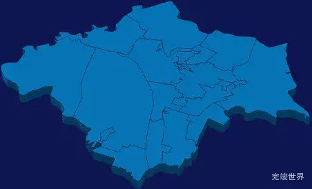 echarts太原市尖草坪区geoJson地图3d地图实例旋转动画