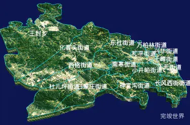 echarts太原市万柏林区geoJson地图3d地图自定义贴图-绿色地面