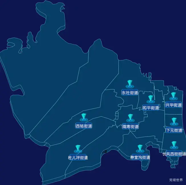 echarts太原市万柏林区geoJson地图点击跳转到指定页面