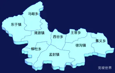 echarts太原市清徐县geoJson地图3d地图