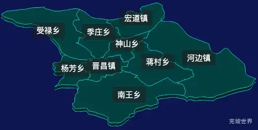 threejs忻州市定襄县geoJson地图3d地图css2d标签