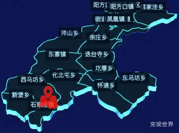 echarts忻州市宁武县geoJson地图3d地图自定义图标