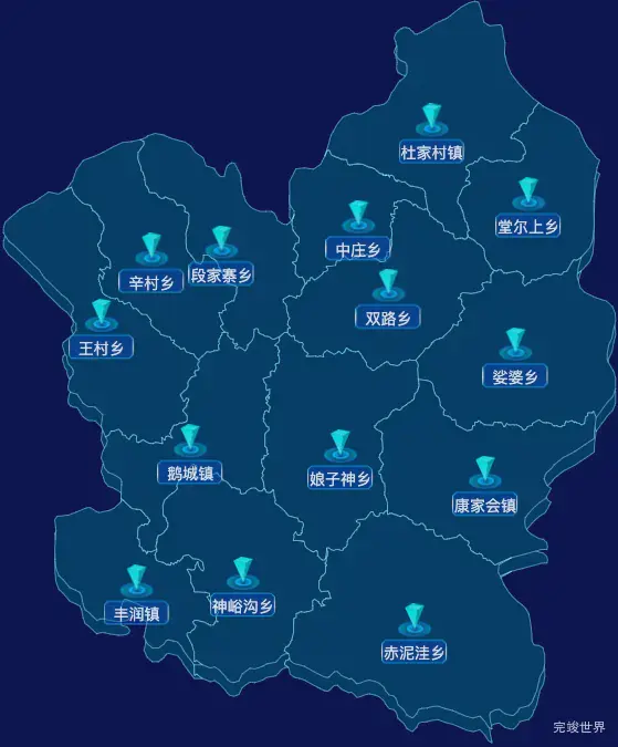 echarts忻州市静乐县geoJson地图点击跳转到指定页面