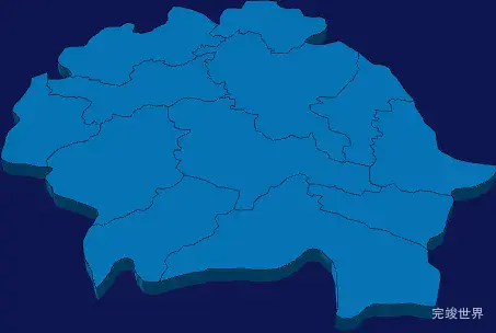 echarts忻州市岢岚县geoJson地图3d地图实例旋转动画