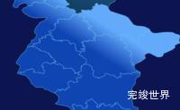 echarts忻州市河曲县geoJson地图全局颜色渐变演示实例