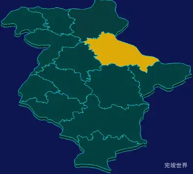 threejs忻州市河曲县geoJson地图3d地图指定区域闪烁