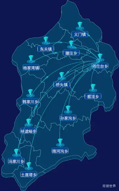 echarts忻州市保德县geoJson地图label自定义样式